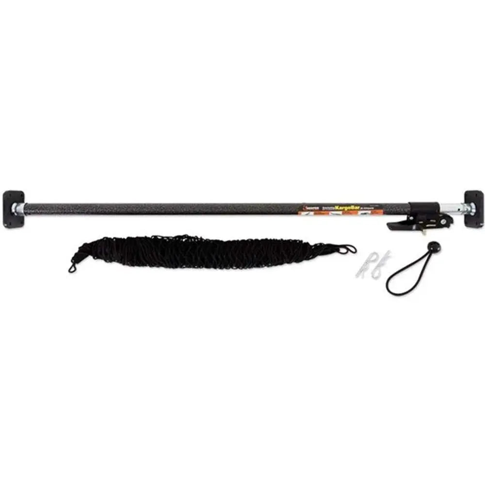 KEEPER Ratcheting Cargo Bar with Storage Net - Adjustable 40"-70" KEEPER