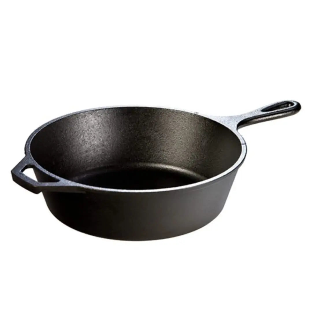 Lodge L8DSK3PLT Cast Iron Deep Skillet, 3 Quart, Black Lodge