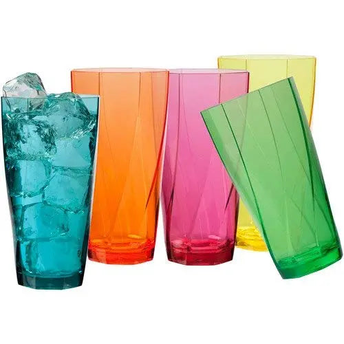 CreativeWare Acrylic Twist 24-Ounce Tumblers, Set of 10 CreativeWare