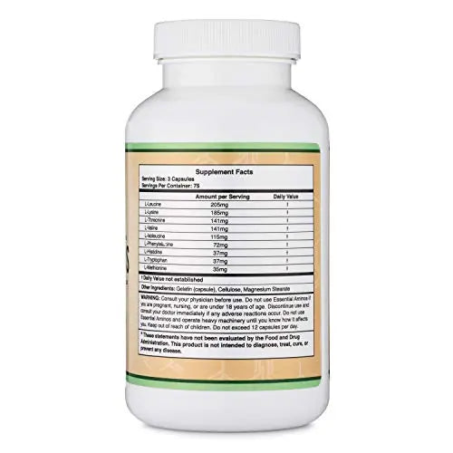 Essential Amino Acids - 225 Capsules Double Wood Supplements