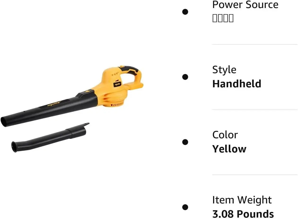 Cordless Leaf Blower for DeWALT 20V Battery, 100CFM 110MPH Power MORCLIN