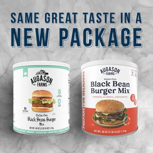 Augason Farms Gluten-Free Black Bean Burger Mix - 38 Servings Augason Farms