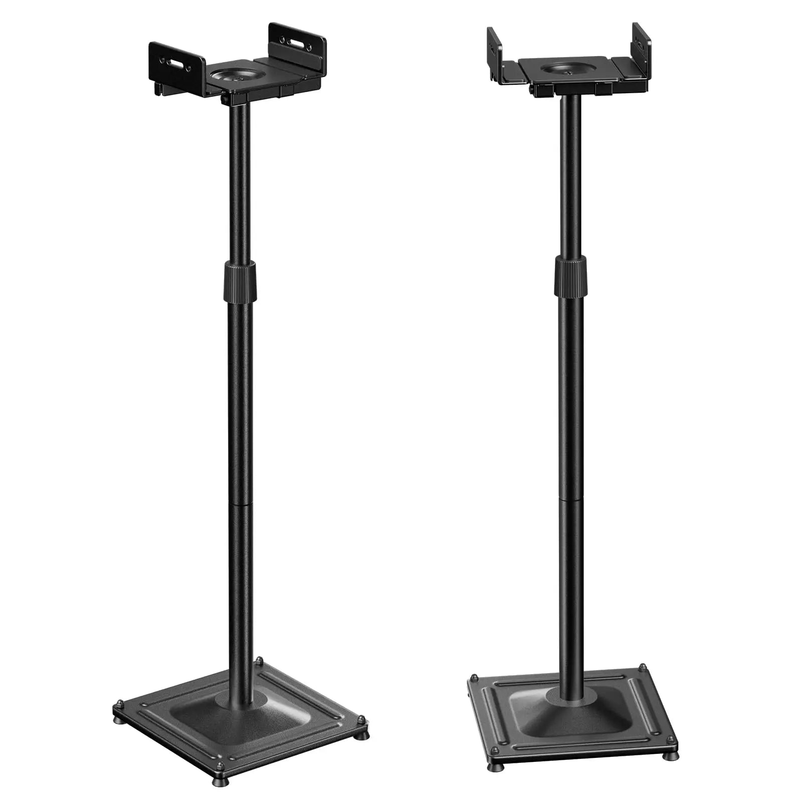 PERLESMITH Universal Speaker Stands for Surround Sound, Holds up to 11LBS, Floor Speaker Stand Height Adjustable Extend 33.3” to 45.1” for Satellite Speakers & Bookshelf Speakers -1 Pair PSSS2 Black PERLESMITH