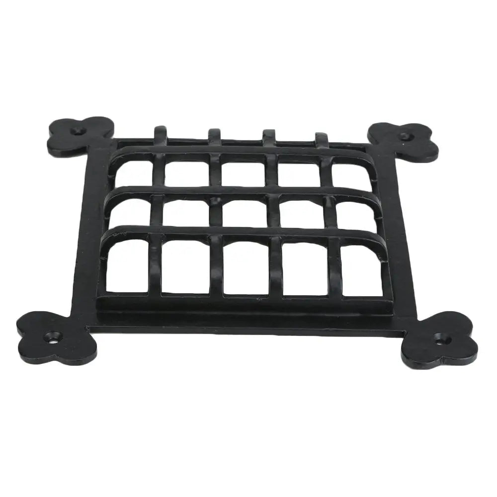 A29® Speakeasy Door Grill - 8.5 x 8.5 Inches, Black Cast Iron A29