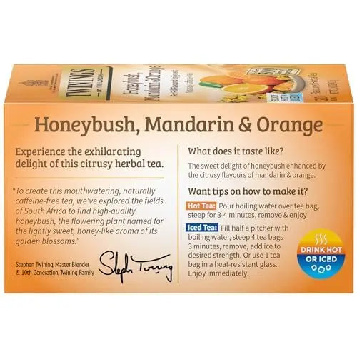 Twinings Honeybush & Mandarin Herbal Tea - 20 Count (Pack of 6) Twinings