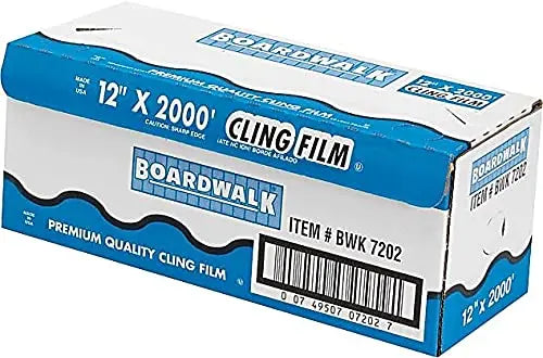 Boardwalk 7202 PVC Food Wrap Film, 12-Inch x 2000ft Roll Boardwalk