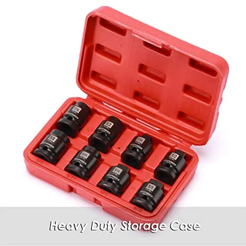 MIXPOWER 8-Piece 1/2-Inch Drive Pipe Plug Socket Set MIXPOWER