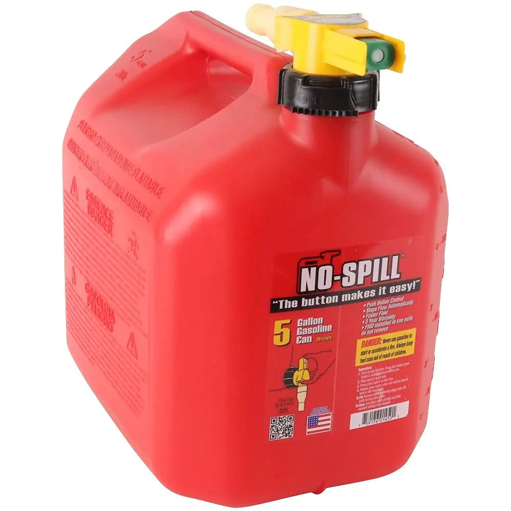 No-Spill 1450 5-Gallon Poly Gas Can (CARB Compliant),Red No-Spill