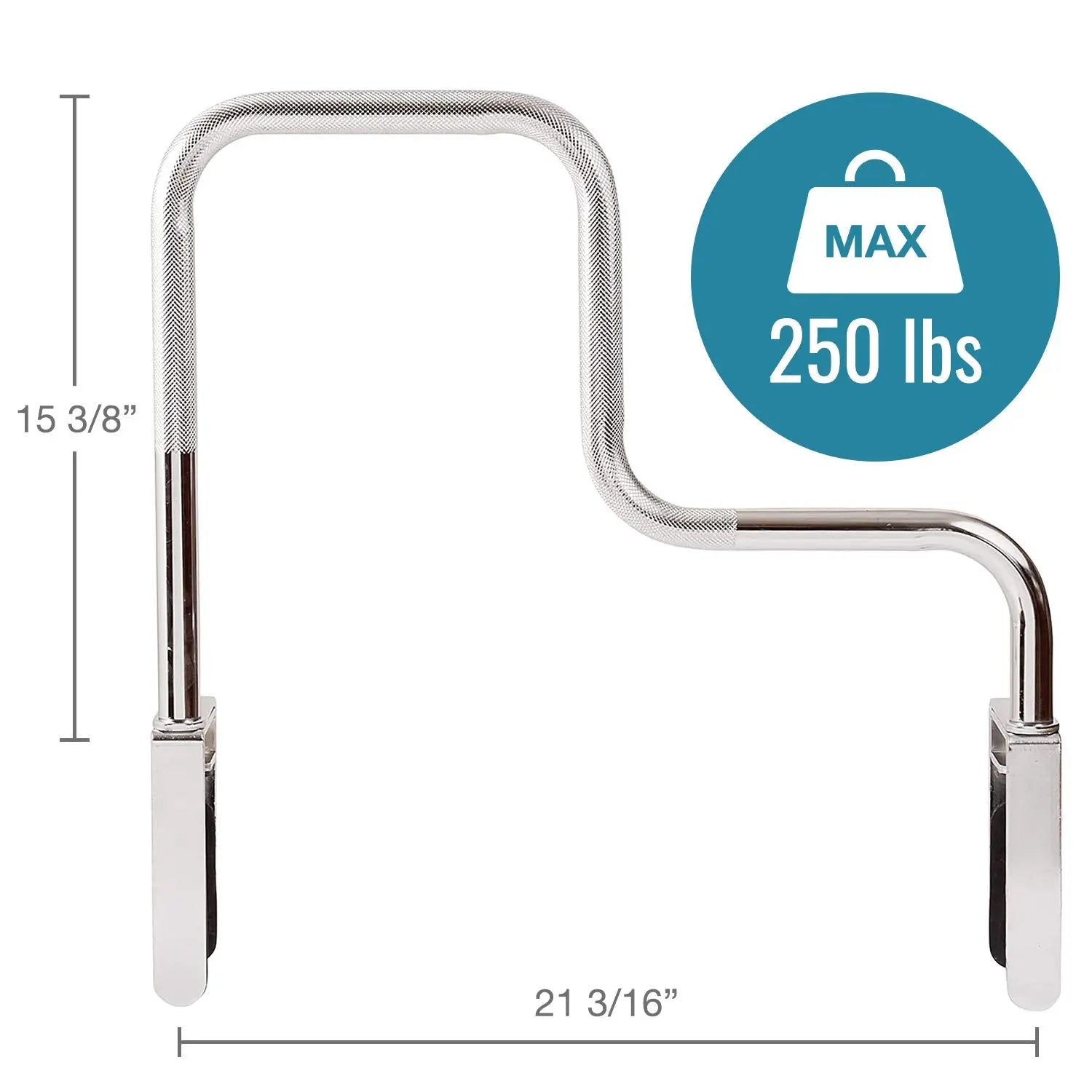 DMI Chrome Tub & Shower Grab Bar Safety Rail, Rust-Resistant DMI