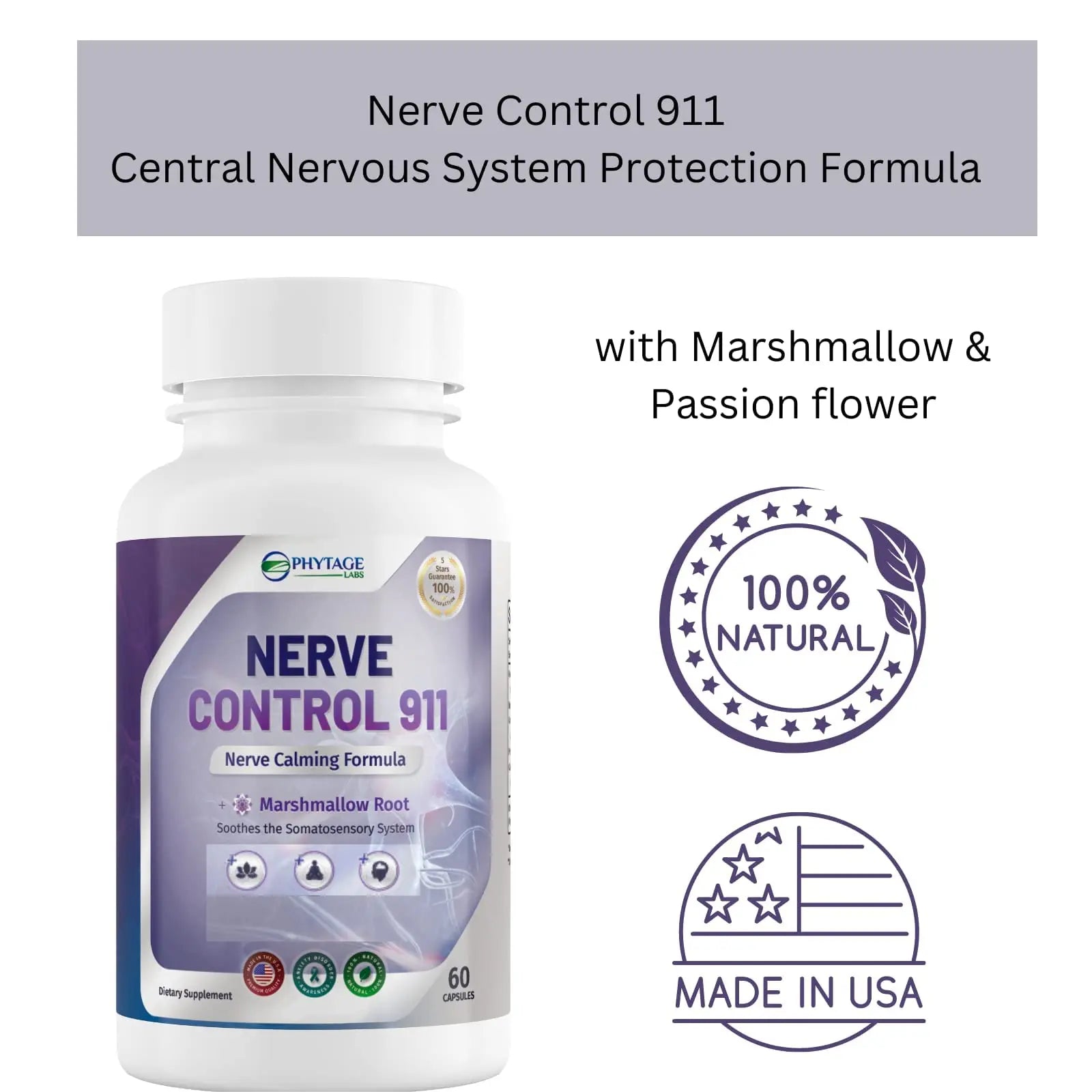 Phytage Labs Nerve Control 911 - Natural Plant-Based Nerve Health&nbsp; Phytage Labs