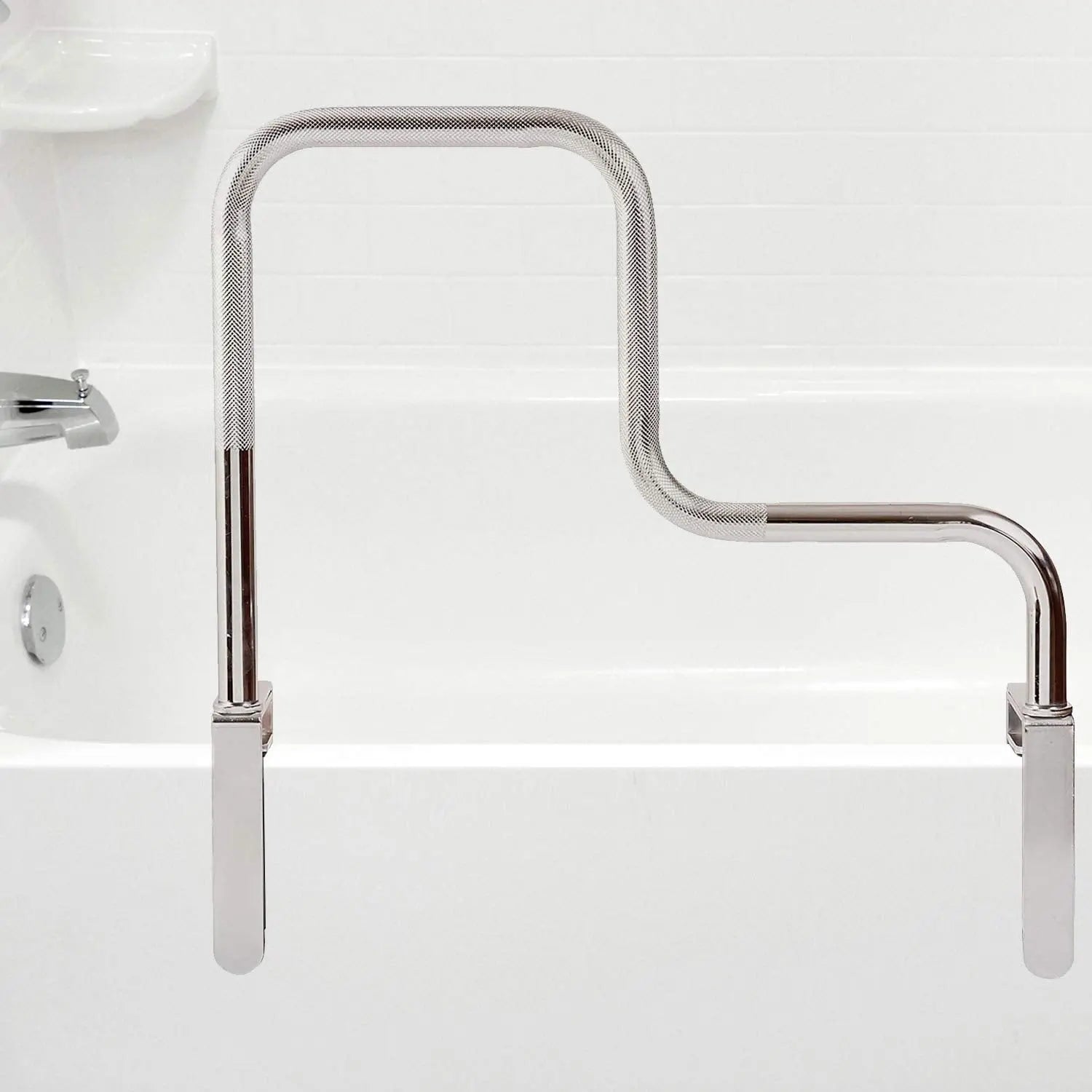 DMI Chrome Tub & Shower Grab Bar Safety Rail, Rust-Resistant DMI