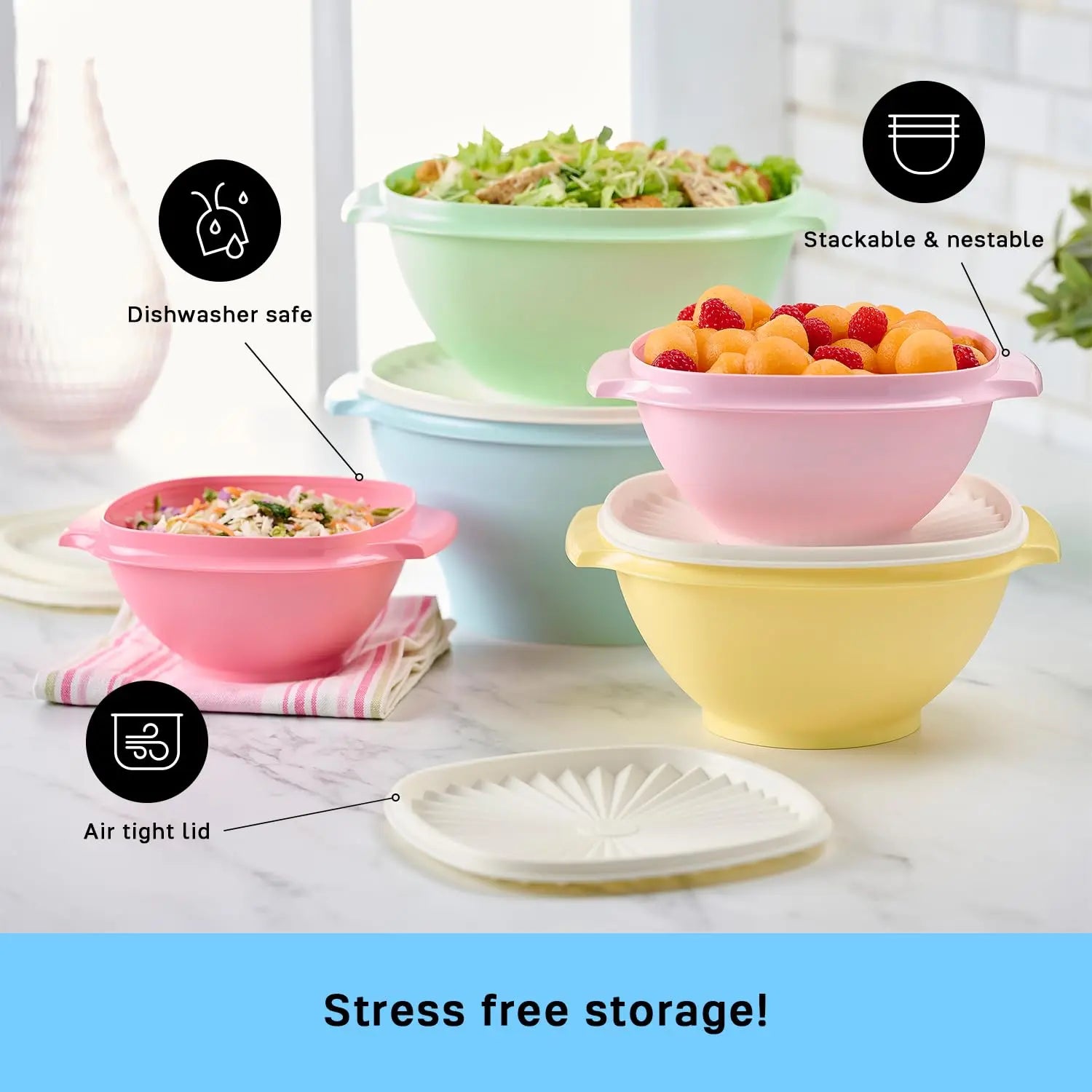 Tupperware Heritage Collection 10-Piece Food Storage Set in Vintage Colors Tupperware