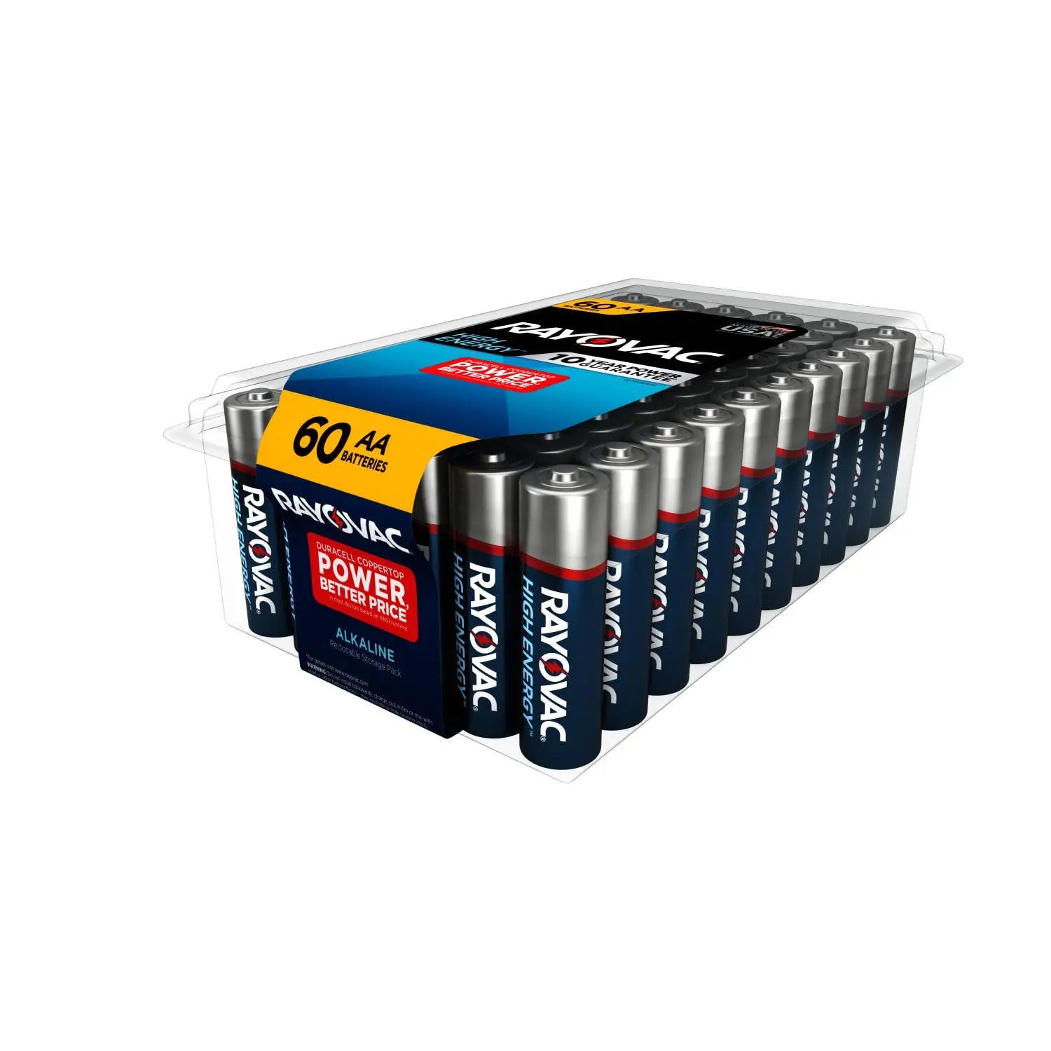 Rayovac AA Batteries, Double A Battery Alkaline, 60 Count Yodymarket