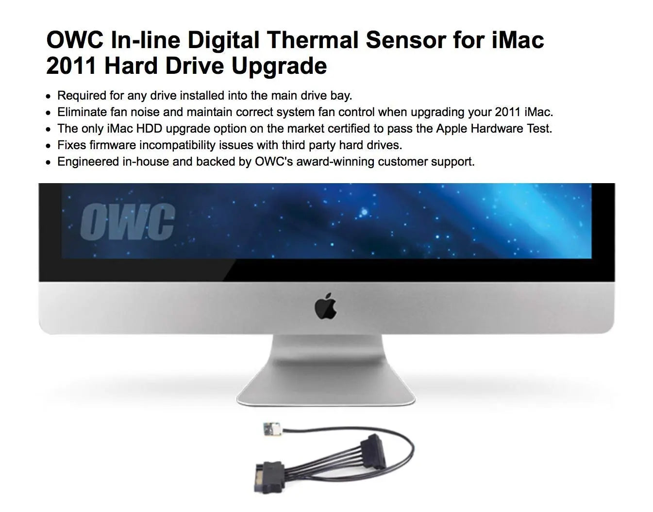 OWC in-Line Digital Thermal Sensor HDD Upgrade Cable for iMac 2011, OWC