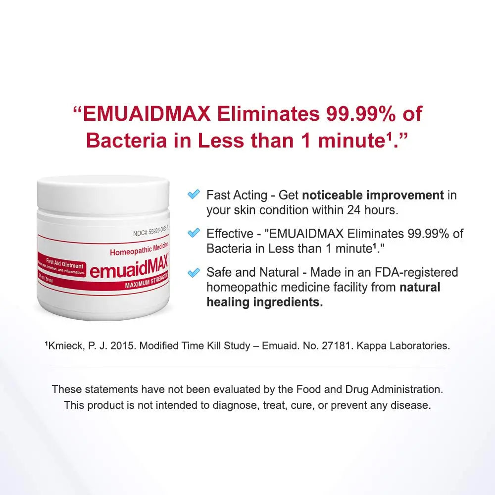 emuaid EMUAIDMAX Ointment 0.5oz - Eczema Cream emuaid