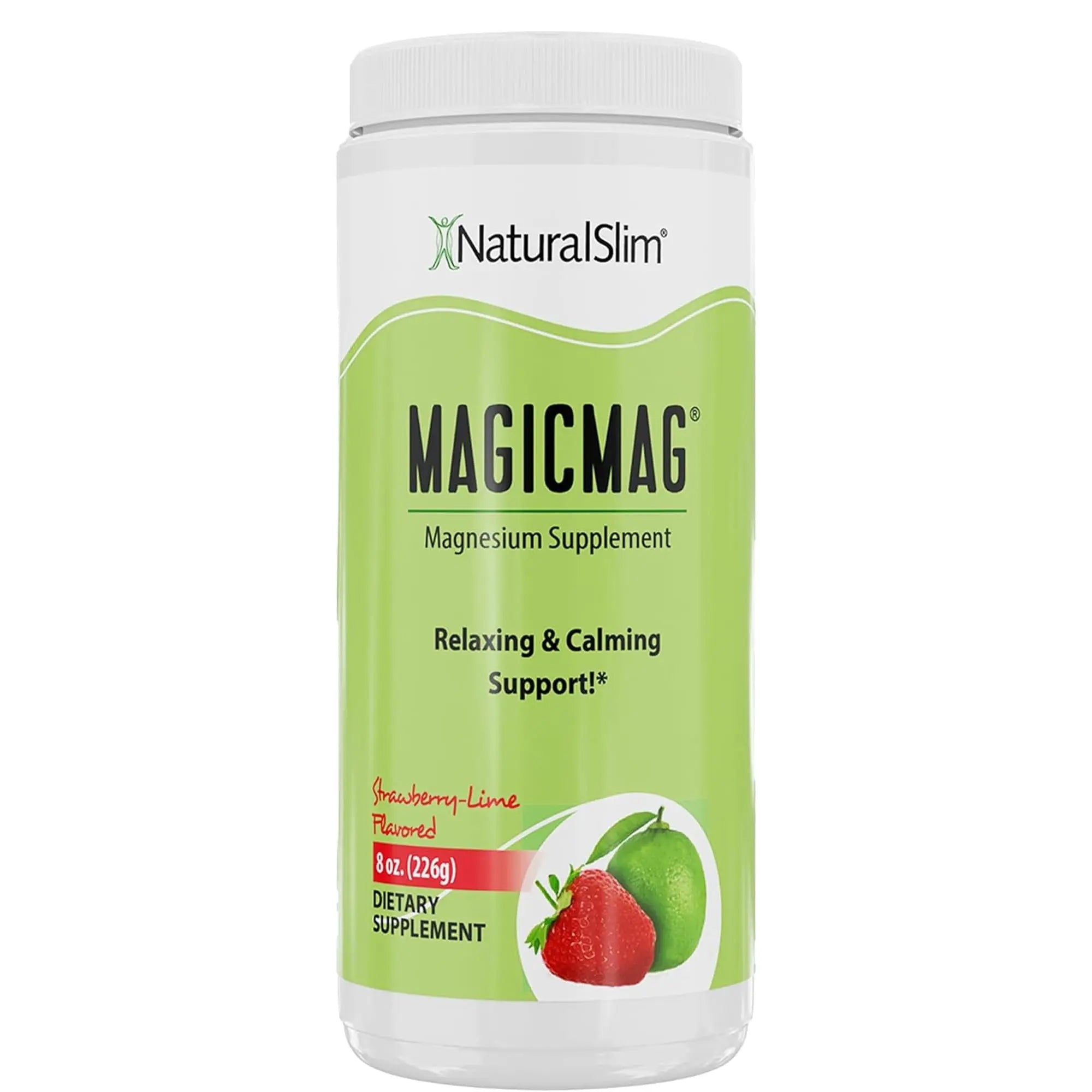 NaturalSlim MagicMag Magnesium Powder - Strawberry Lime - 8oz NaturalSlim