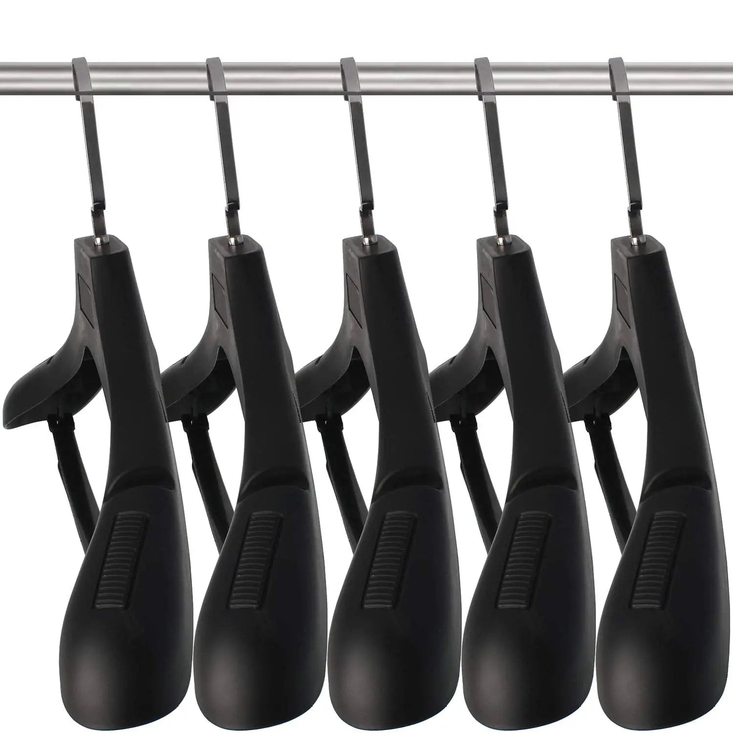 Plastic Extra Wide Suit Hangers, Pack of 15, Width: 17.7",Notched Shoulders DEDU