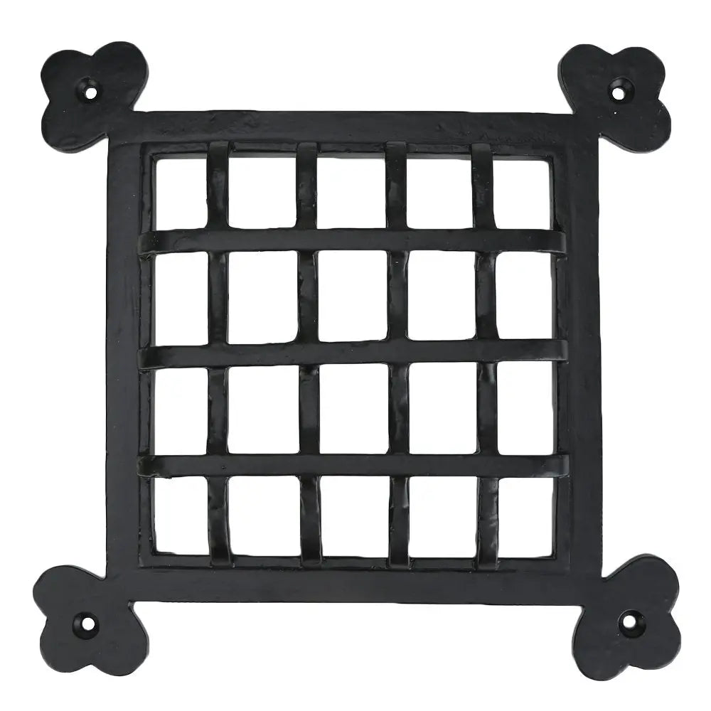 A29® Speakeasy Door Grill - 8.5 x 8.5 Inches, Black Cast Iron A29