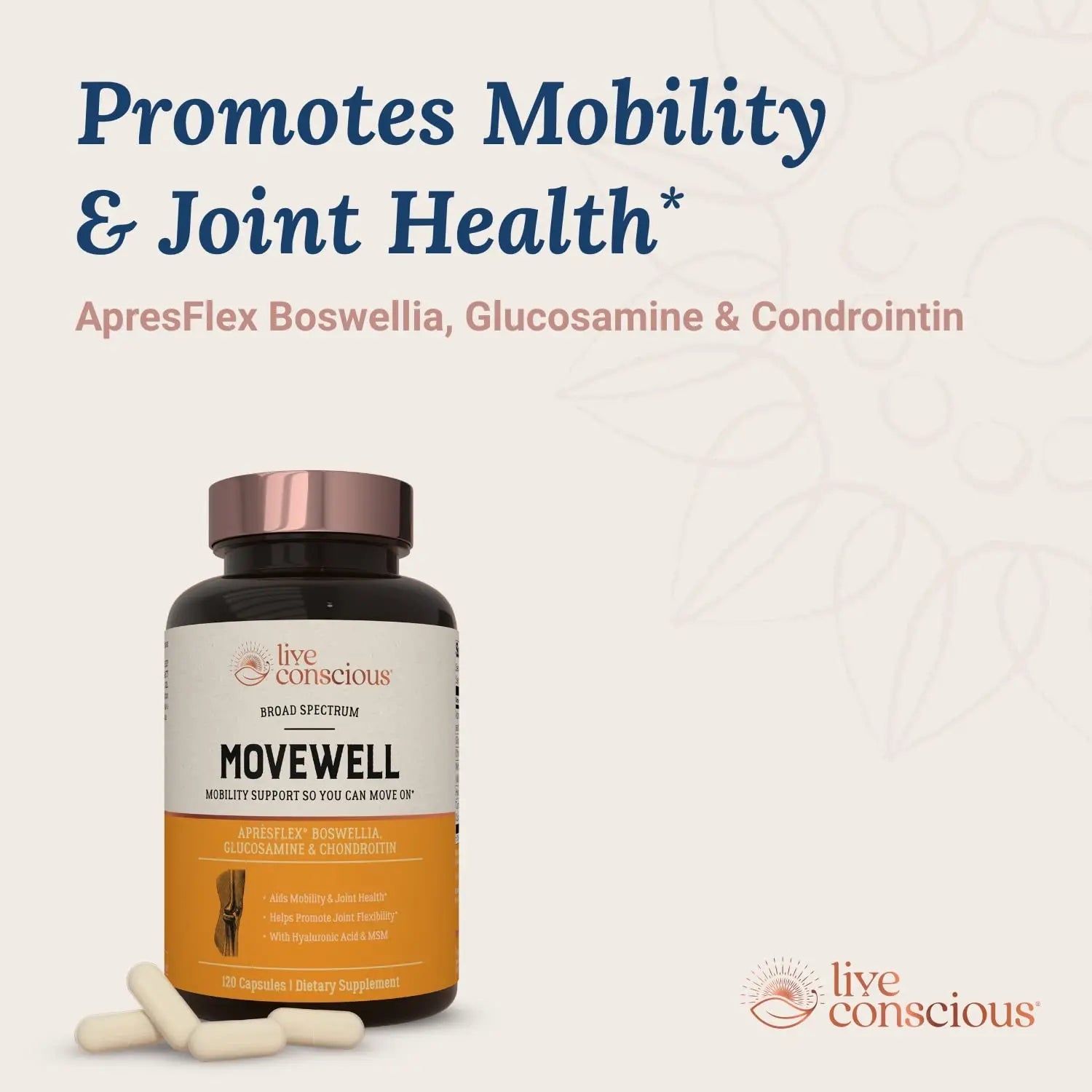 Live Conscious MoveWell Joint Support Supplement Live Conscious