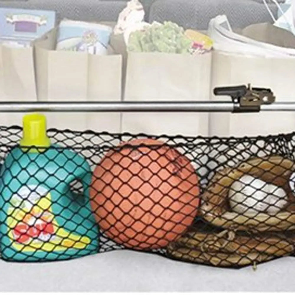 KEEPER Ratcheting Cargo Bar with Storage Net - Adjustable 40"-70" KEEPER