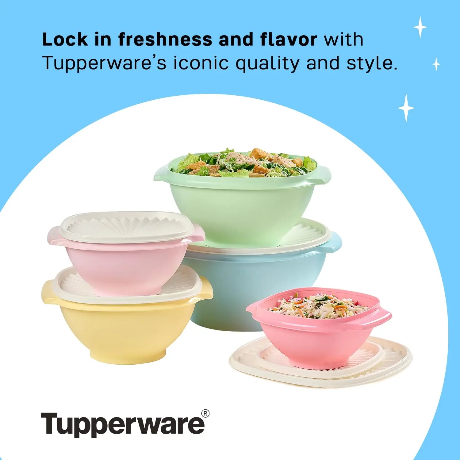 Tupperware Heritage Collection 10-Piece Food Storage Set in Vintage Colors Tupperware