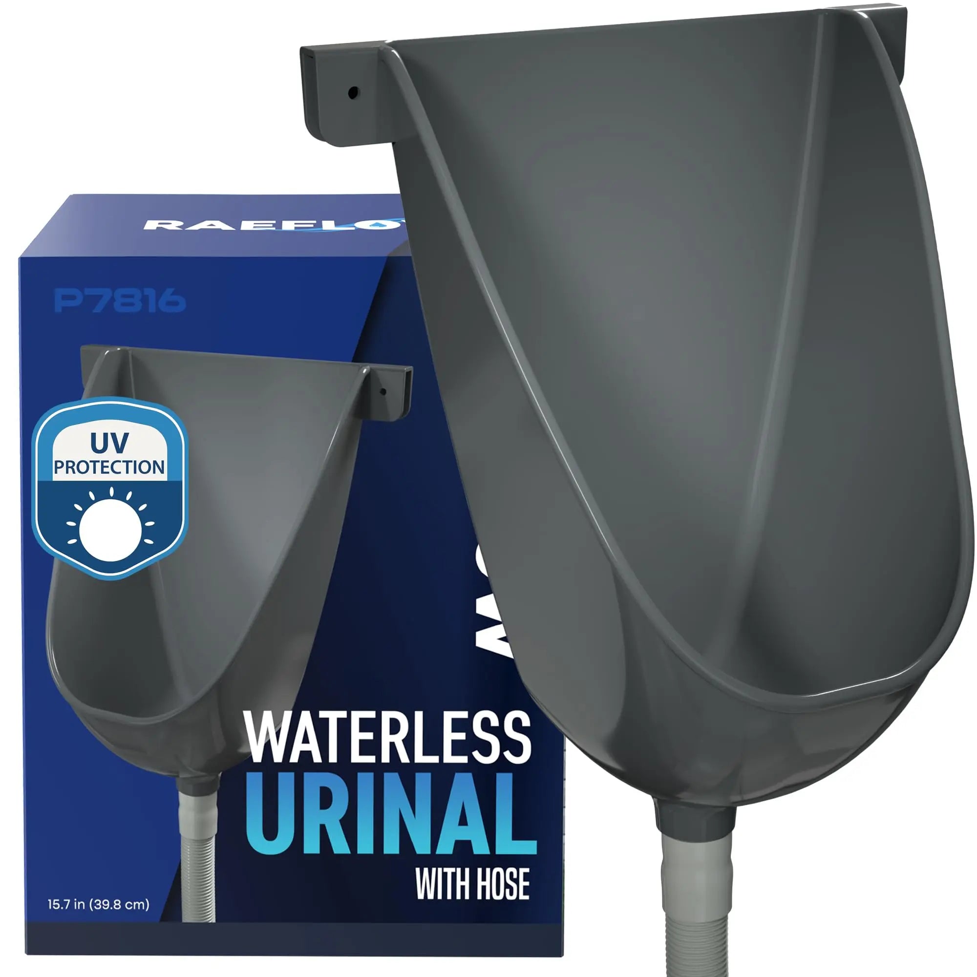 RAEFLOW Waterless Urinal with Hose – UV Resistant Outdoor Urinal RAEFLOW