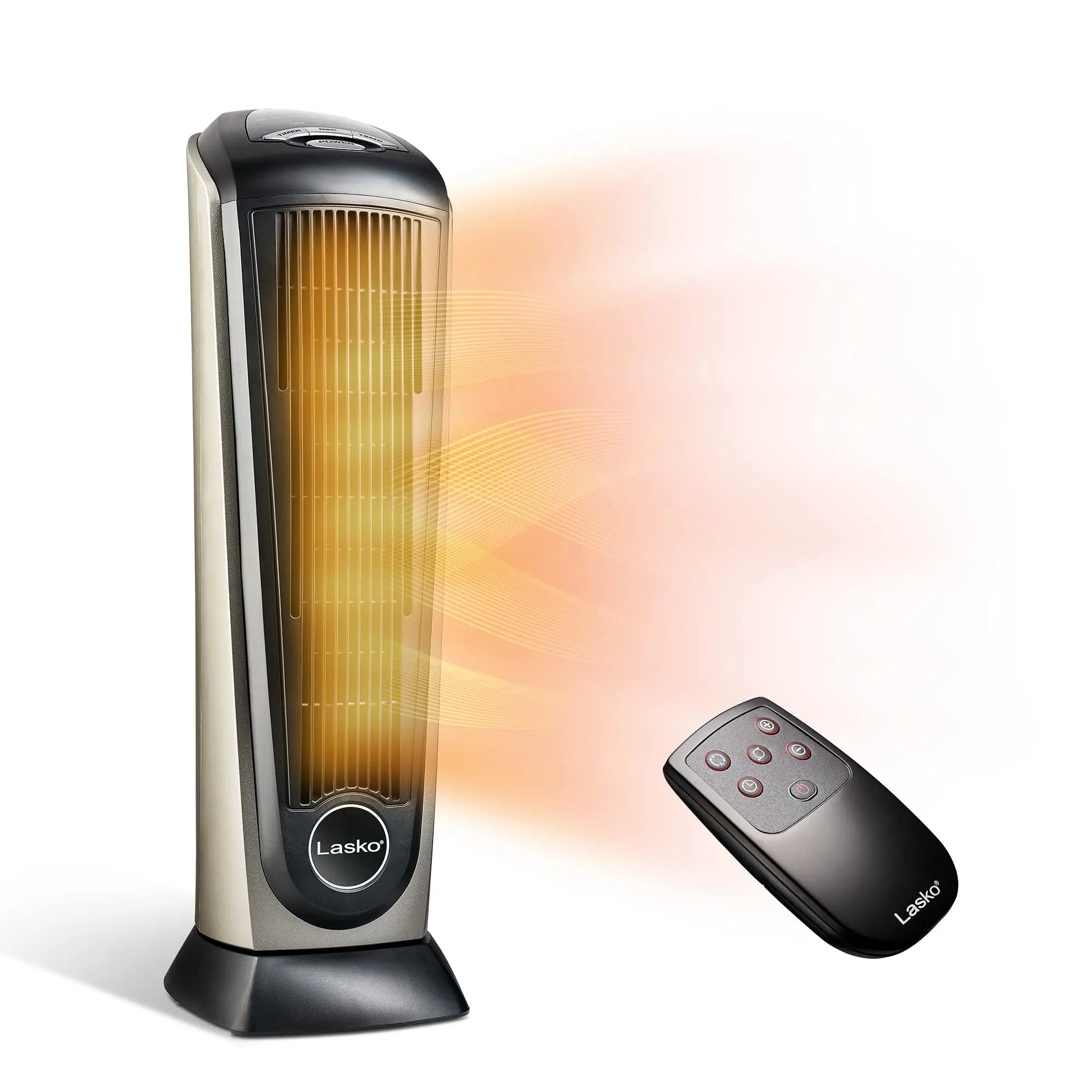 Lasko 1500W Oscillating Ceramic Tower Space Heater with Remote Control Lasko