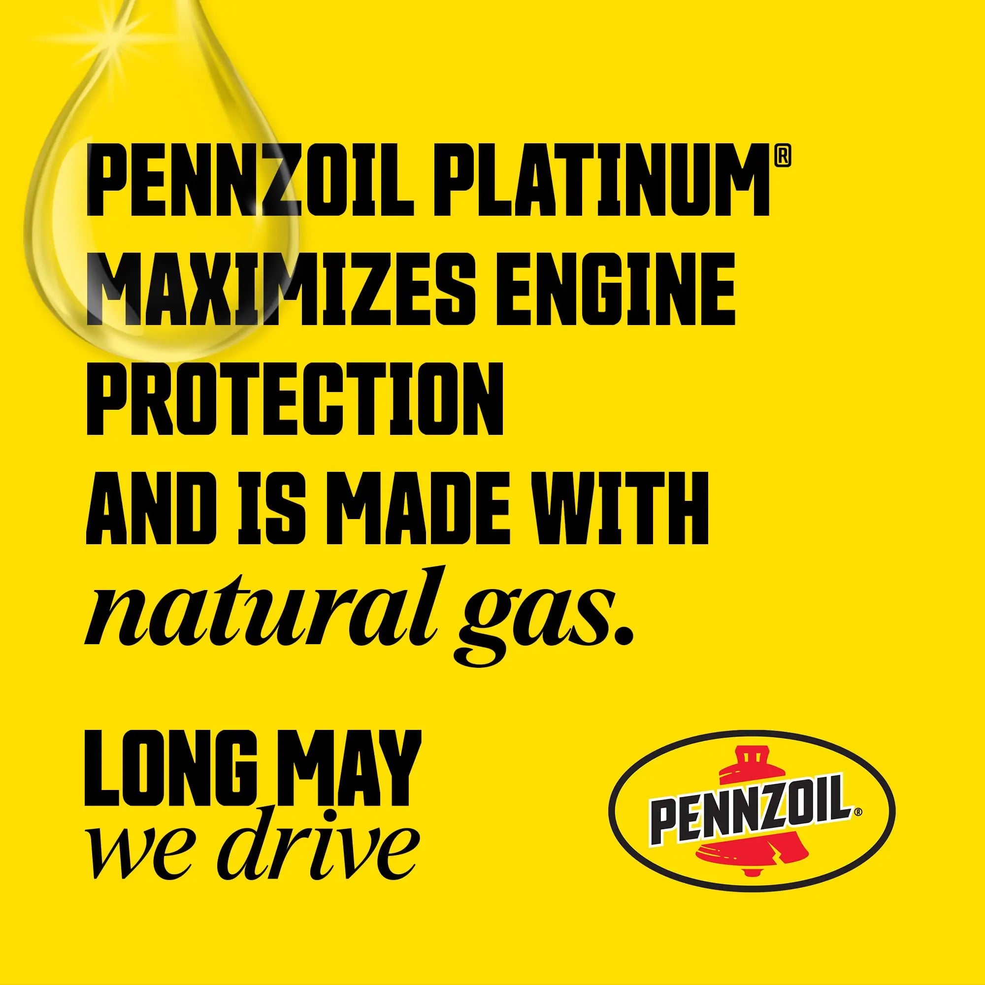 Pennzoil Platinum Full Synthetic 5W-20 Gasoline Engine Oil, 5 Quart Pennzoil