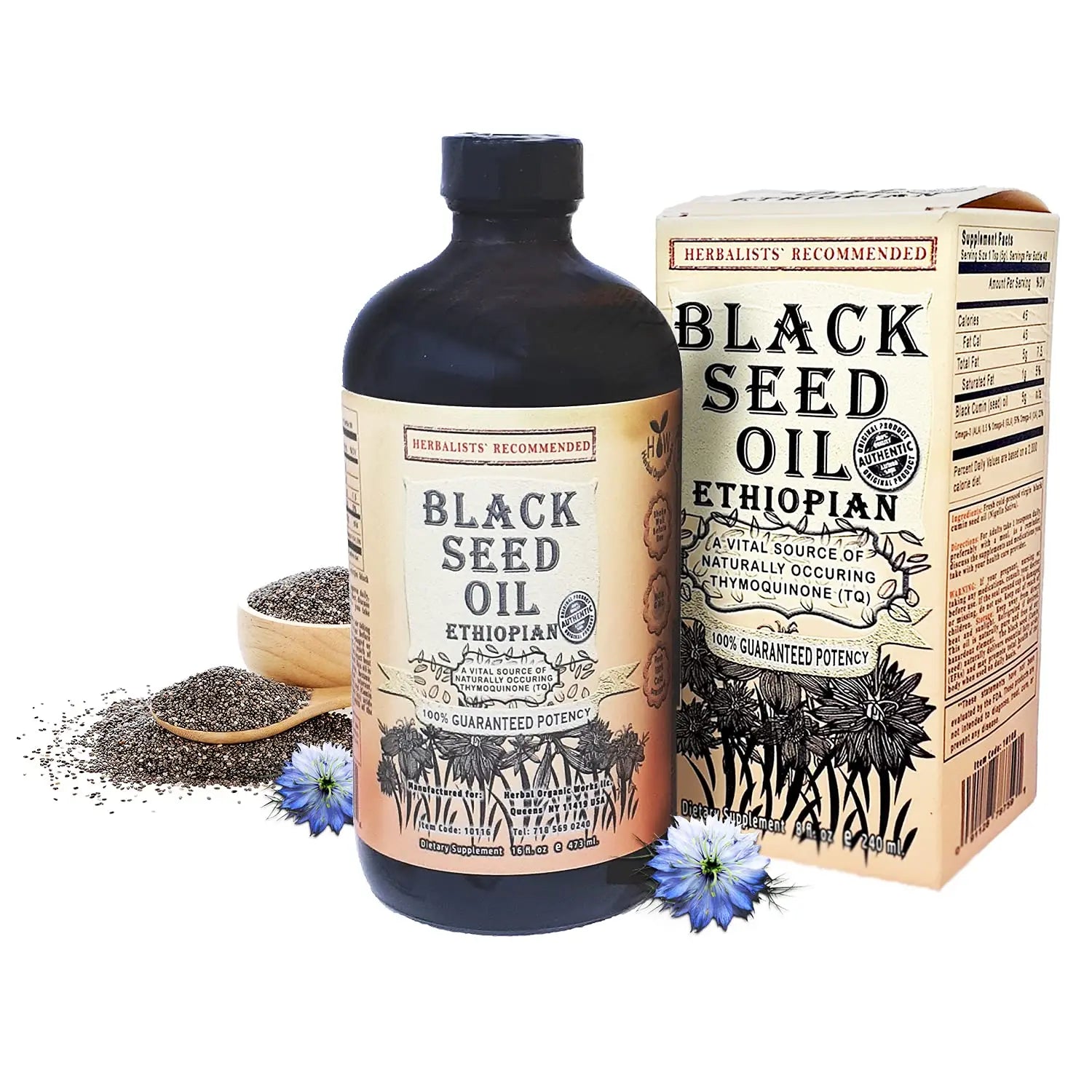 100% Pure Ethiopian Black Seed  – 8oz Cold-Pressed Herbal Organic Works