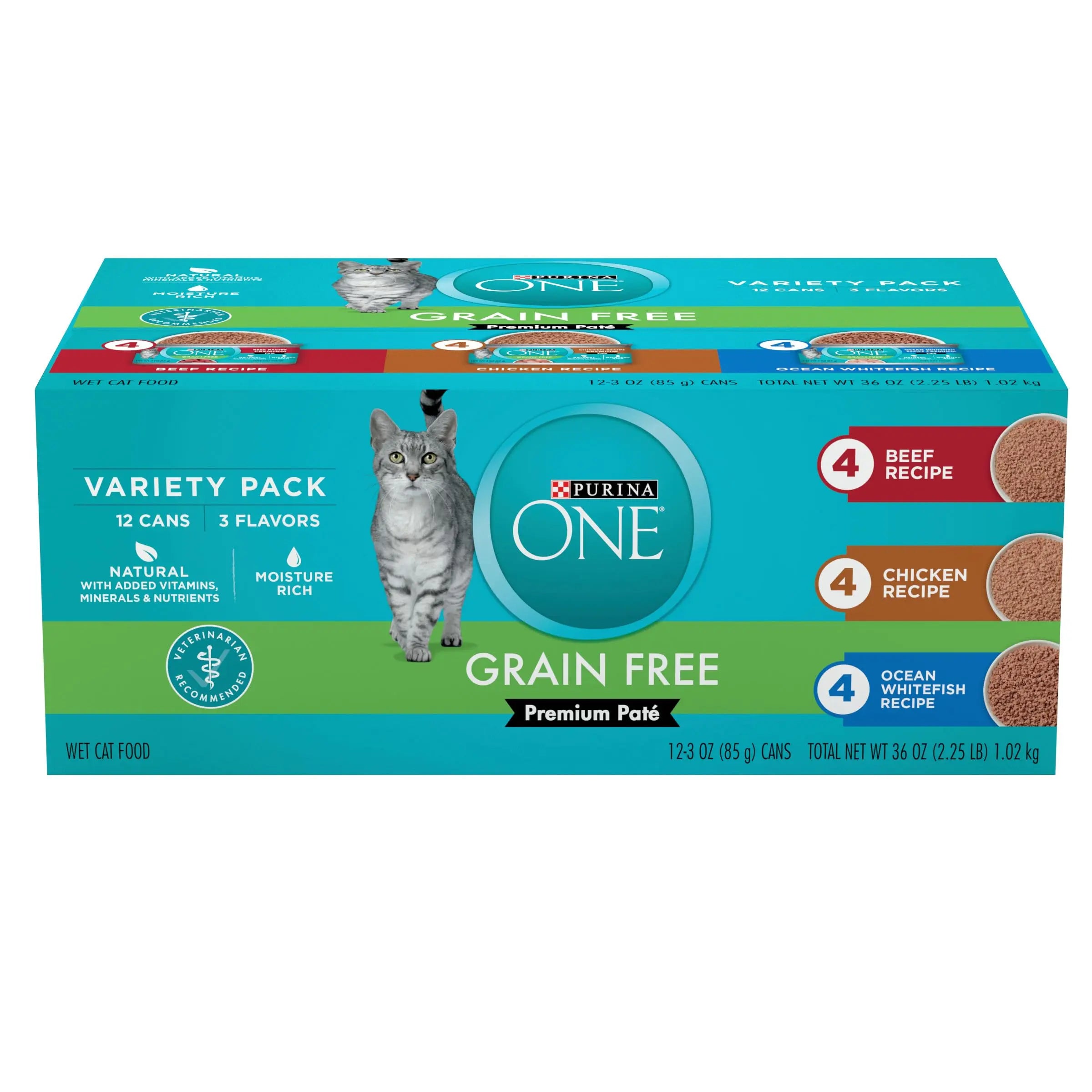 Purina ONE Grain Free Wet Cat Food Variety Pack - Beef, Chicken Purina ONE