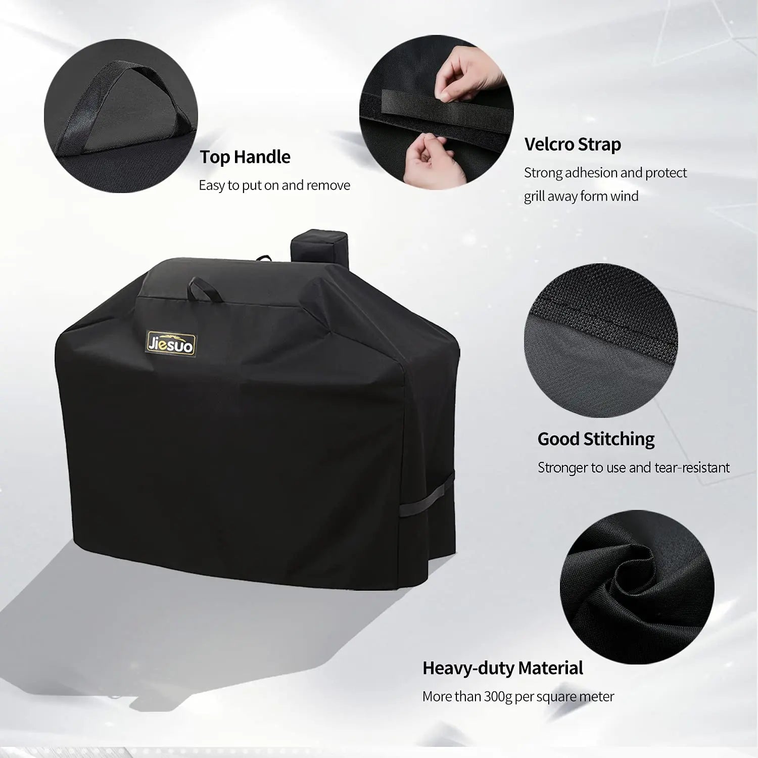 JIESUO Heavy-Duty Waterproof Grill Cover for Camp Chef 36 Inch Pellet Grills Jiesuo