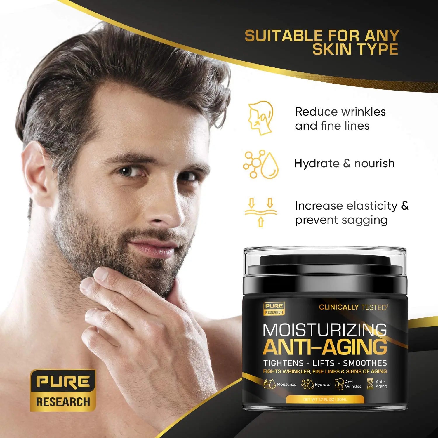 Men's Anti-Aging Face Cream (1.7 oz) PURE RESEARCH