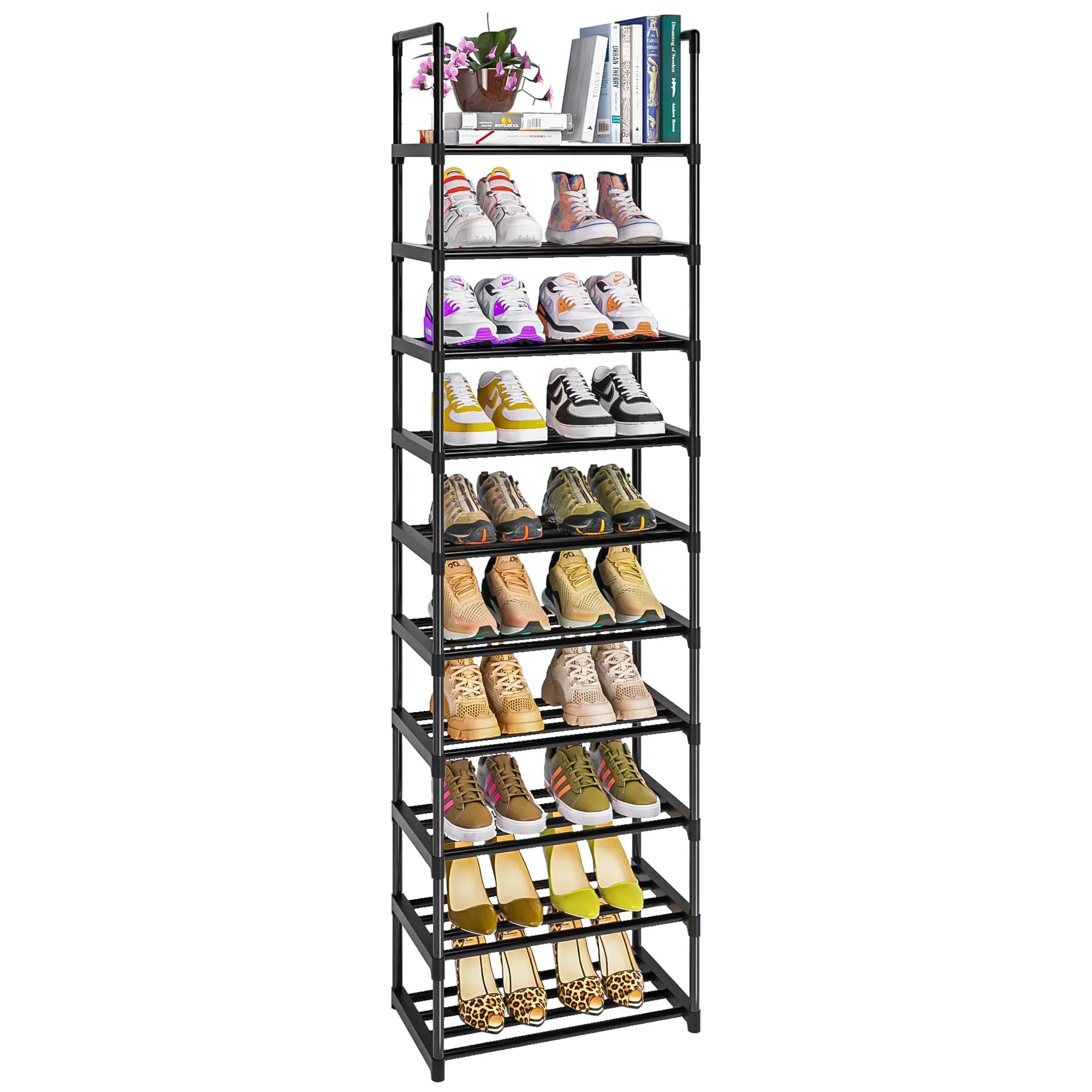 OYREL Shoe Rack, Sturdy Metal Shoe Rack Organizer,Narrow Shoe Rack,Shoe Racks for Closets,Shoes Rack,Shoe Stand,Shoe Shelf OYREL