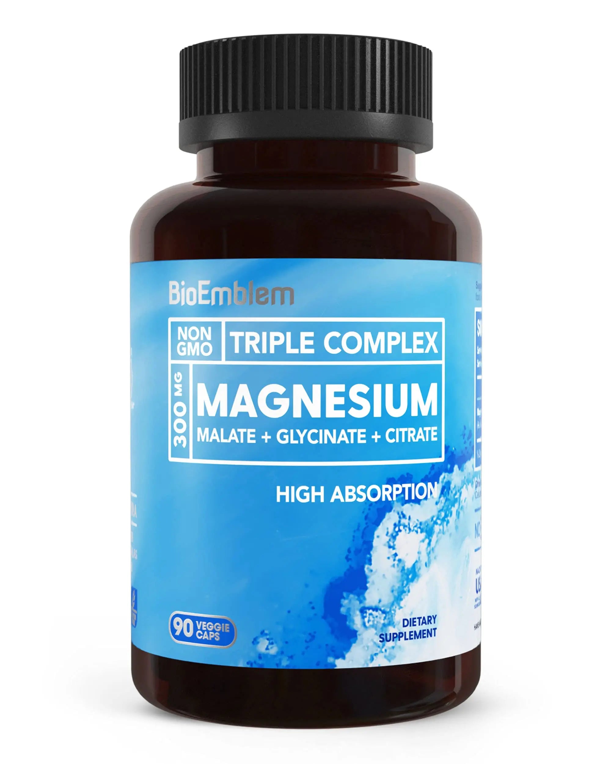 bioEmblem Triple Magnesium Complex - 300mg High Absorption BioEmblem