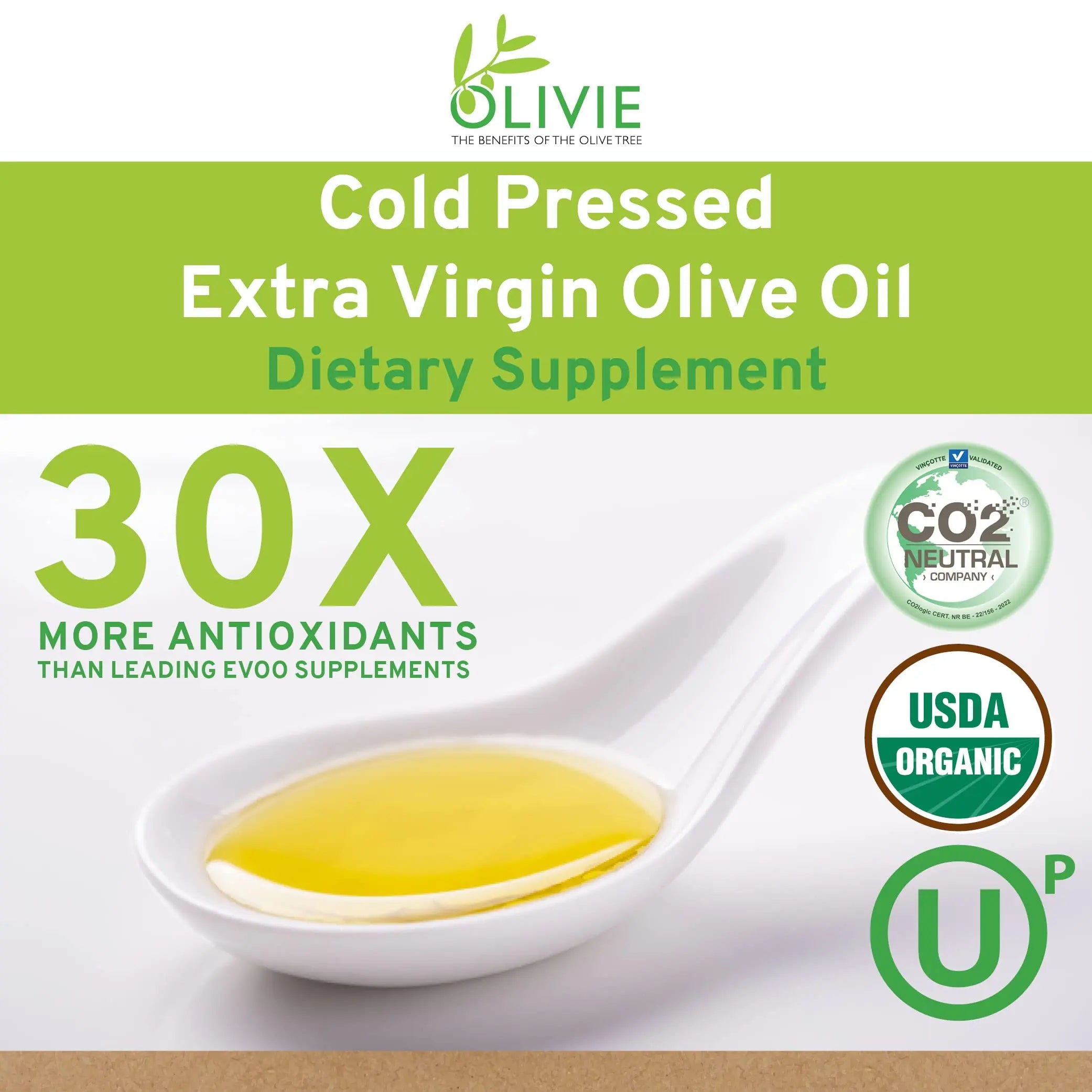 OLIVIE PLUS 30X Organic Extra Virgin Olive Oil - 250ml OLIVIE LES BIENFAITS DE L'OLIVIER