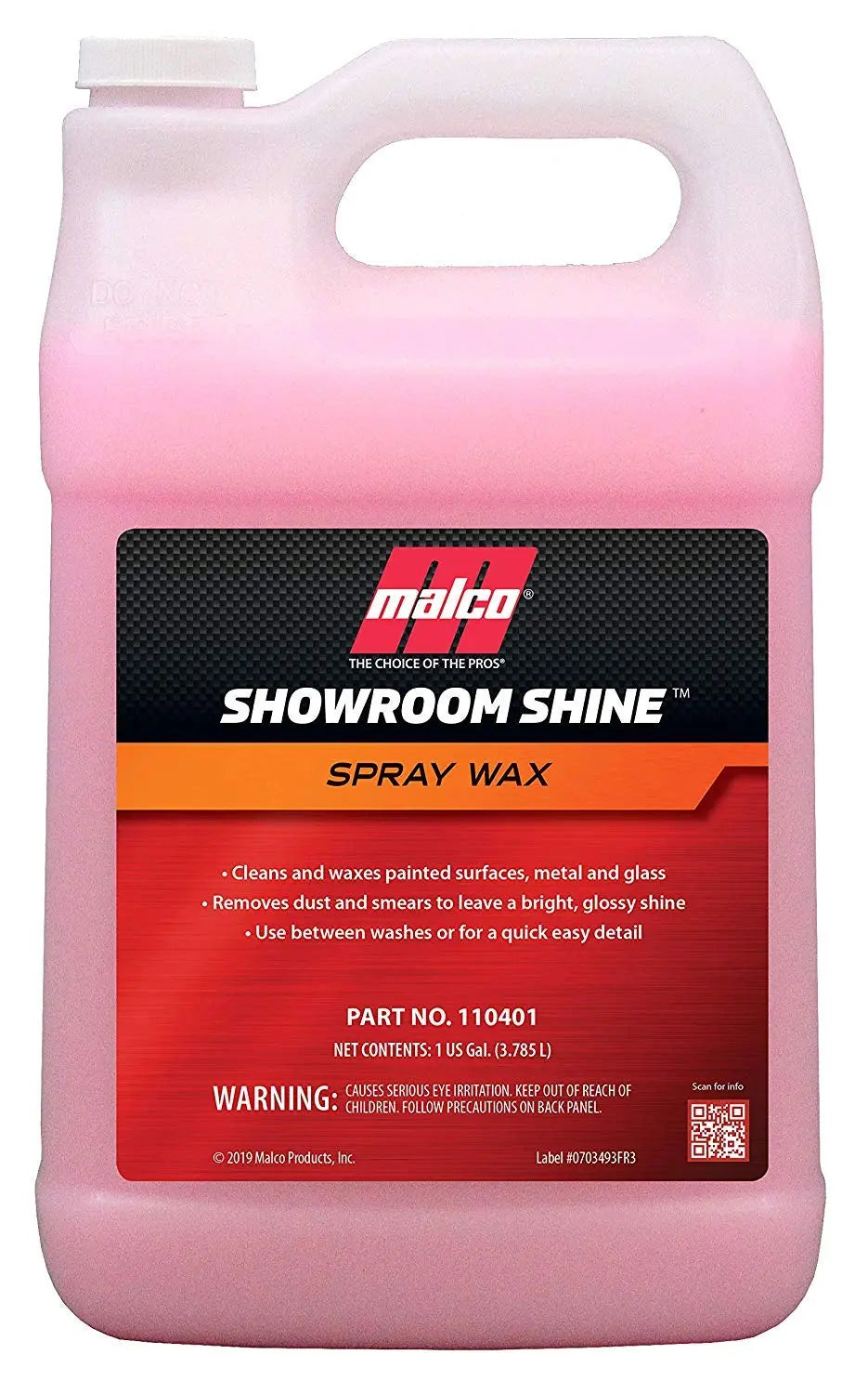 Malco Showroom Shine Spray Wax – 1 Gallon Instant Detailer Malco