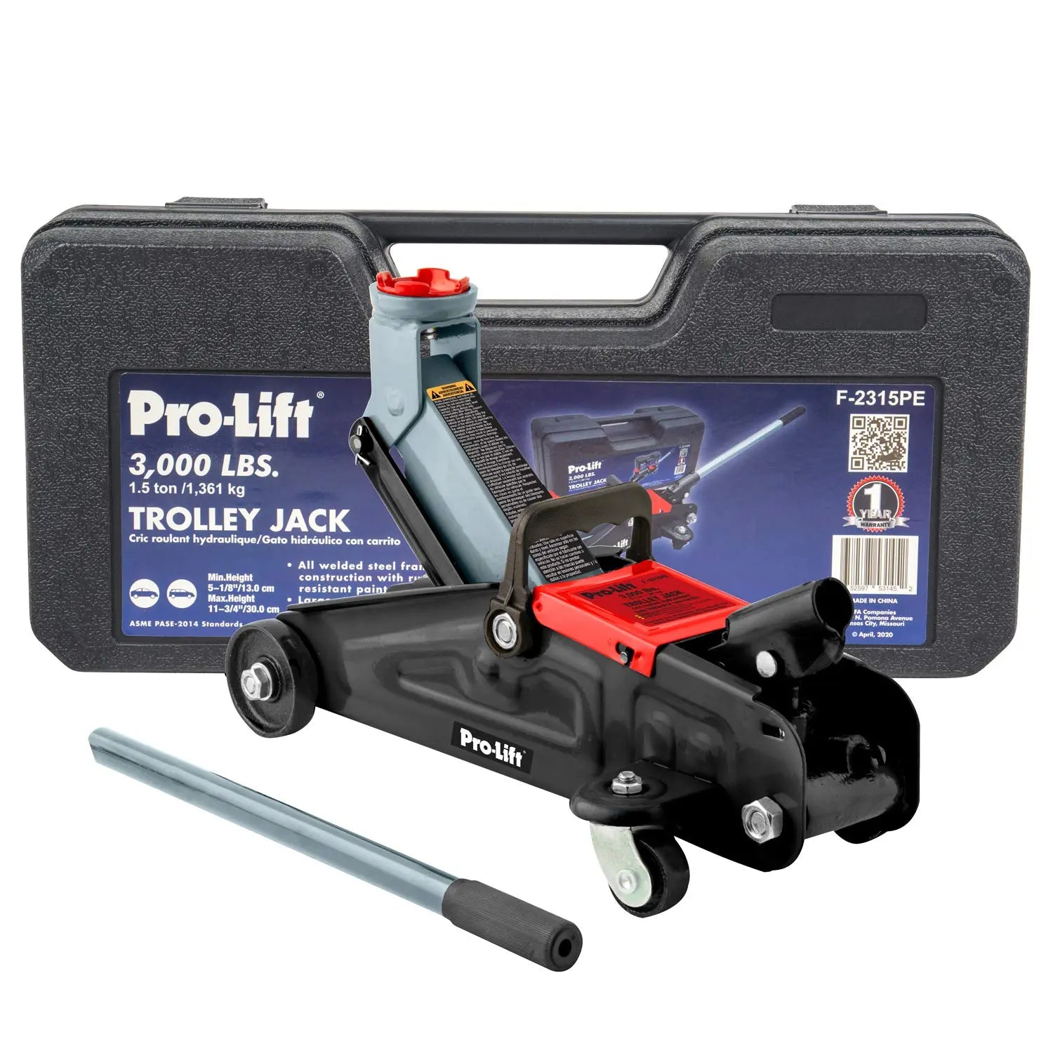 Pro-LifT F-2315PE Grey Hydraulic Trolley Jack Car Lift with Blow Pro-LifT