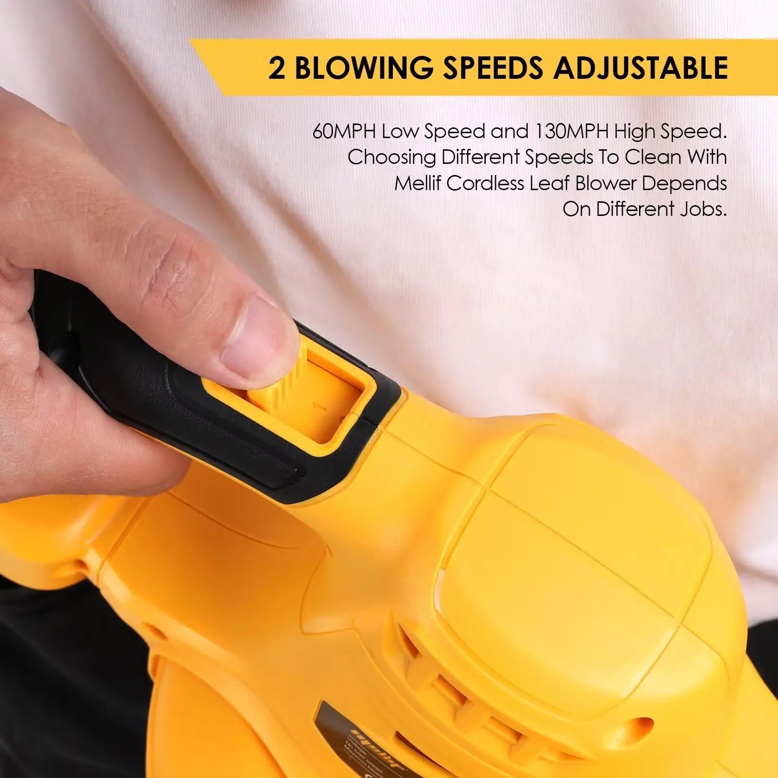 Cordless Leaf Blower for DeWALT 20V Battery, 100CFM 110MPH Power MORCLIN