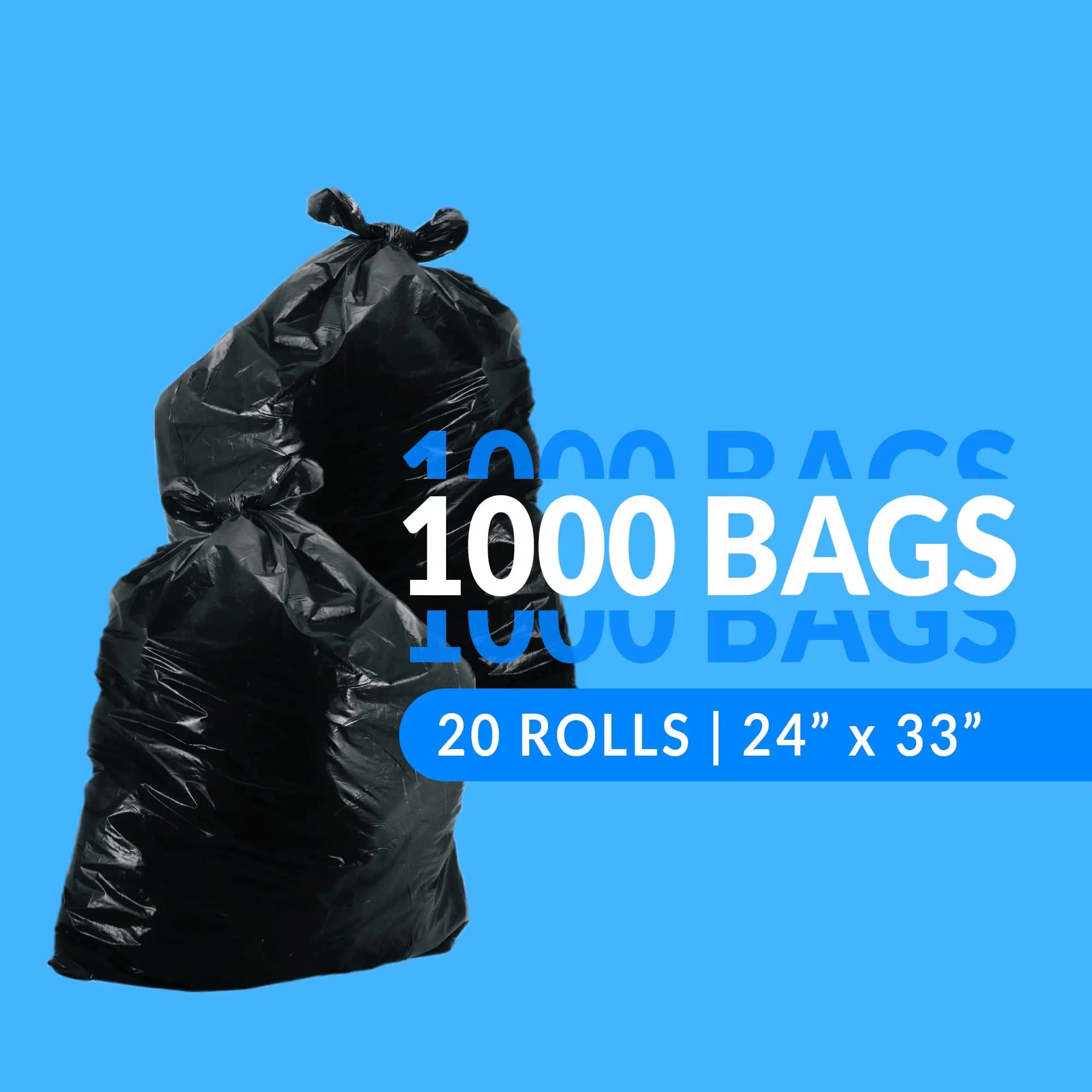 Reli. SuperValue 13 Gallon Black Trash Bags - 1000 Count Bulk Can Liners Reli.