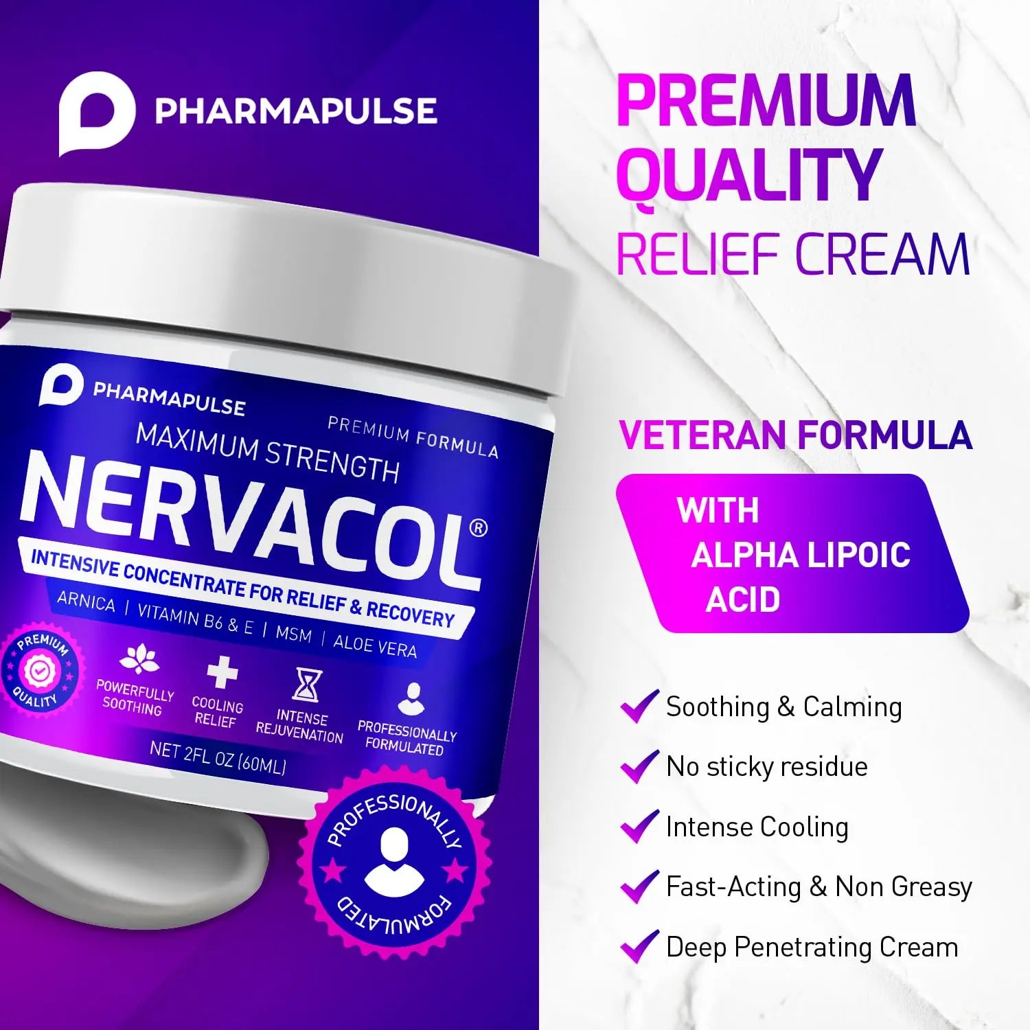 Pharmapulse Maximum Strength Neuropathy Nerve Relief Cream Pharmapulse