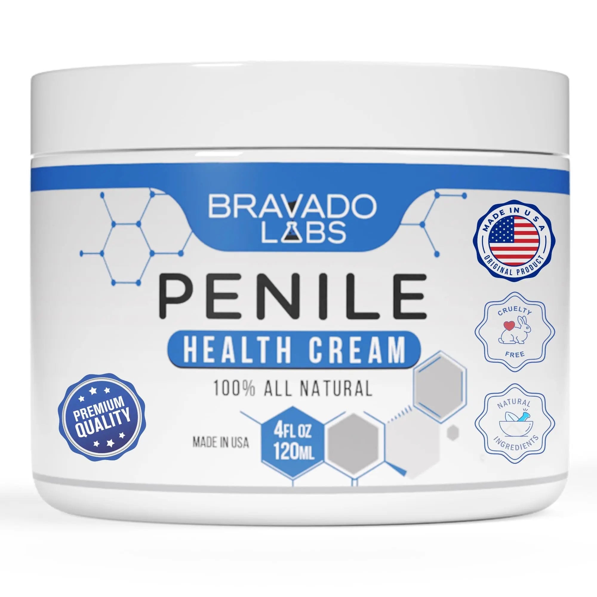 Bravado Labs Premium Penile Health Cream - 100% Natural - 4 oz Bravado Labs