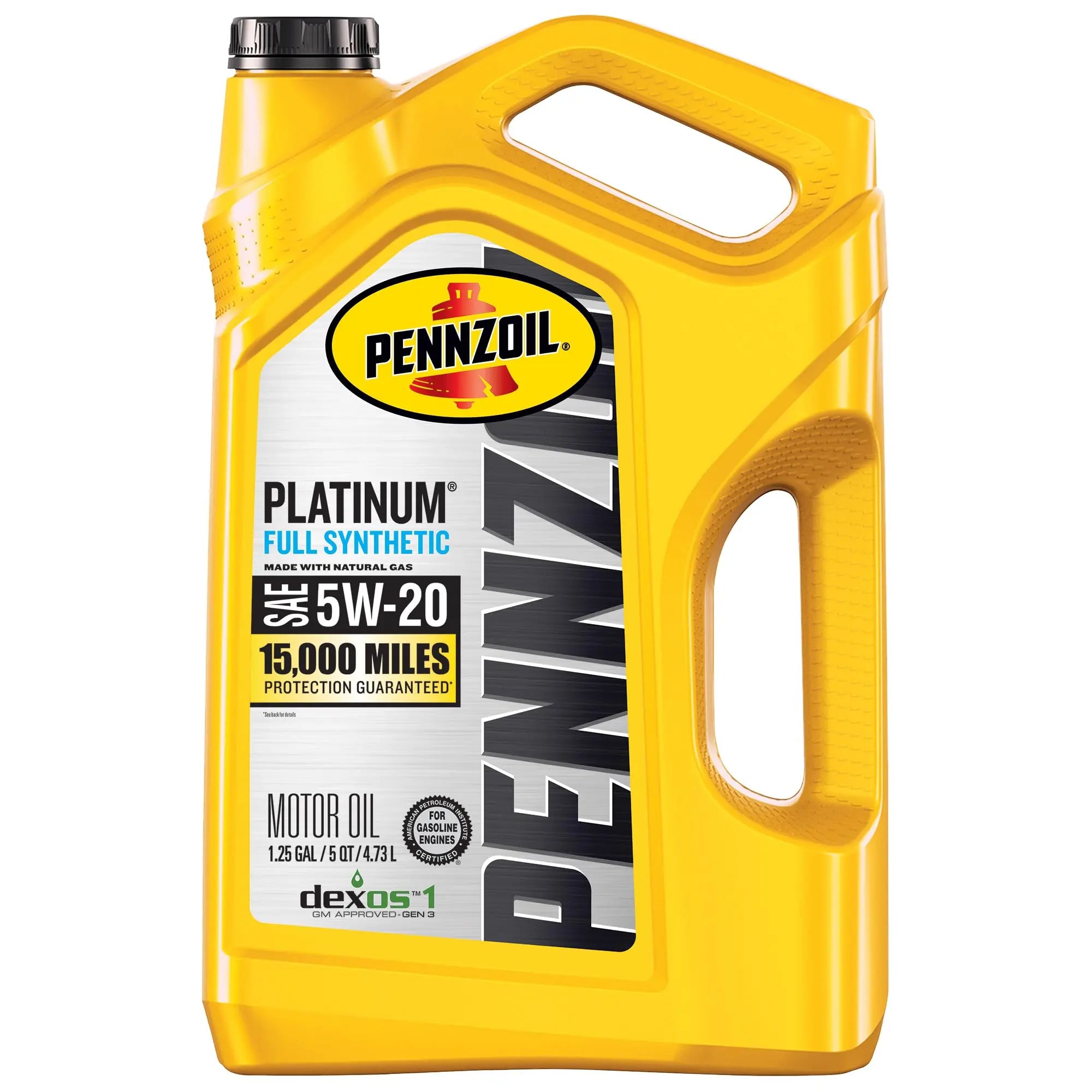 Pennzoil Platinum Full Synthetic 5W-20 Gasoline Engine Oil, 5 Quart Pennzoil