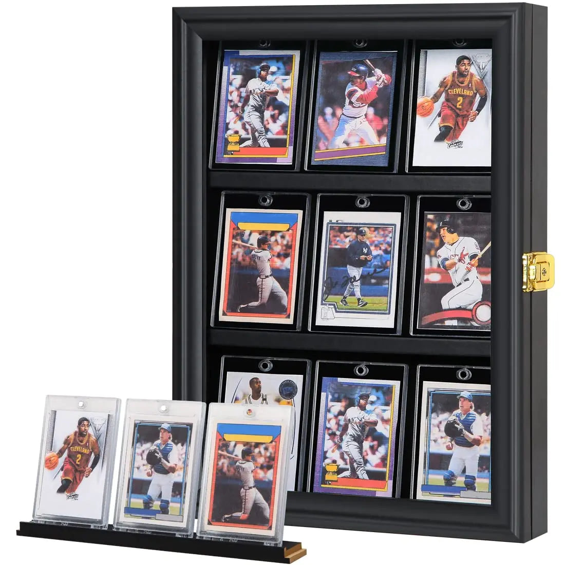 Verani Baseball Card Display Case - Lockable Wall Cabinet with UV Protection VERANI