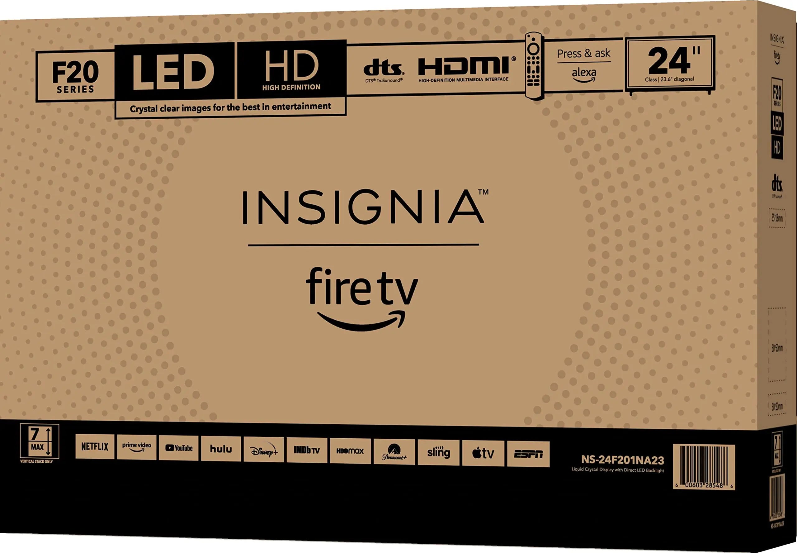 INSIGNIA 24-inch Class F20 Series Smart HD Fire TV (720p) with Alexa Remote INSIGNIA