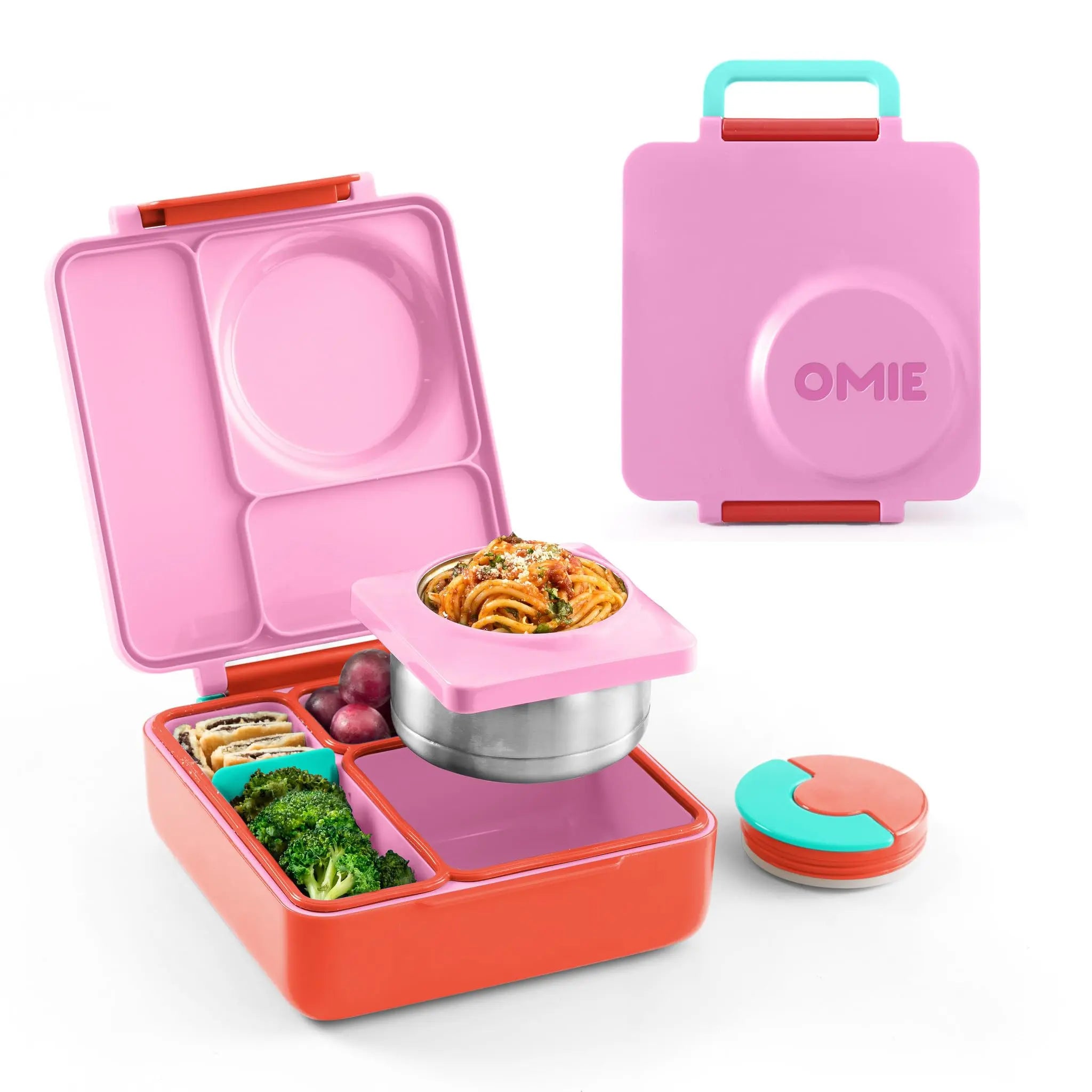 OmieBox Bento Box for Kids - Insulated & Leak-Proof (Pink Berry) Omie