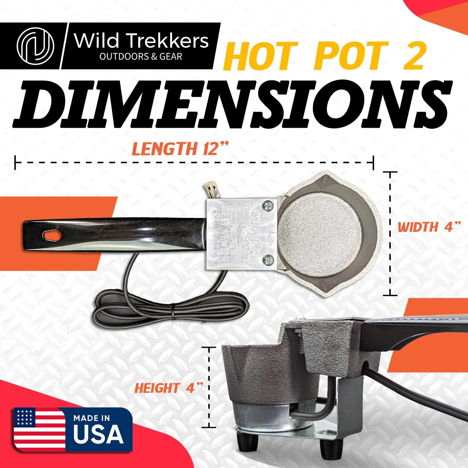 Hot Pot 2 Electric Lead Melting Pot - 4 lb Capacity, Made in the USA Wild Trekkers