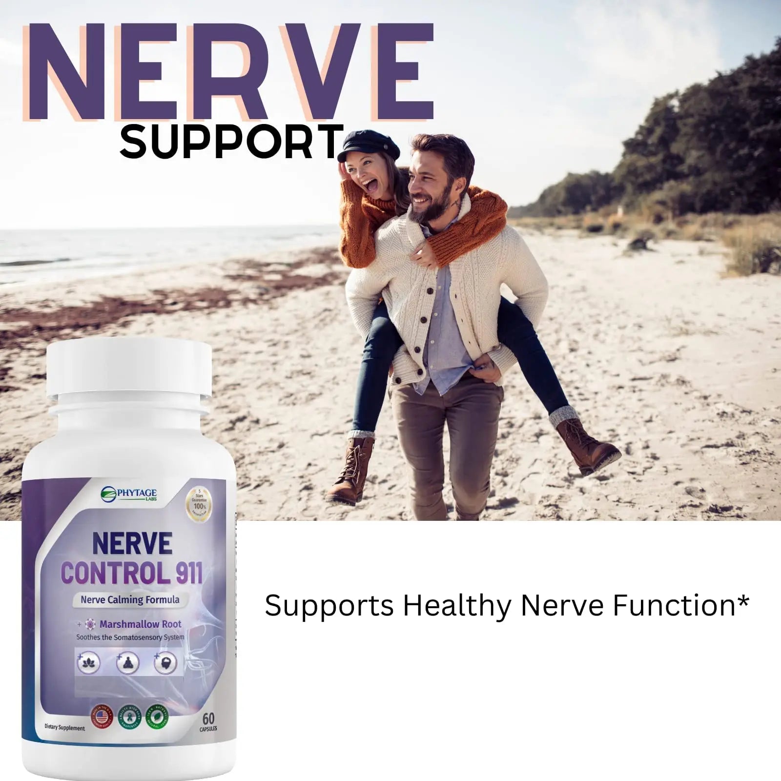 Phytage Labs Nerve Control 911 - Natural Plant-Based Nerve Health&nbsp; Phytage Labs