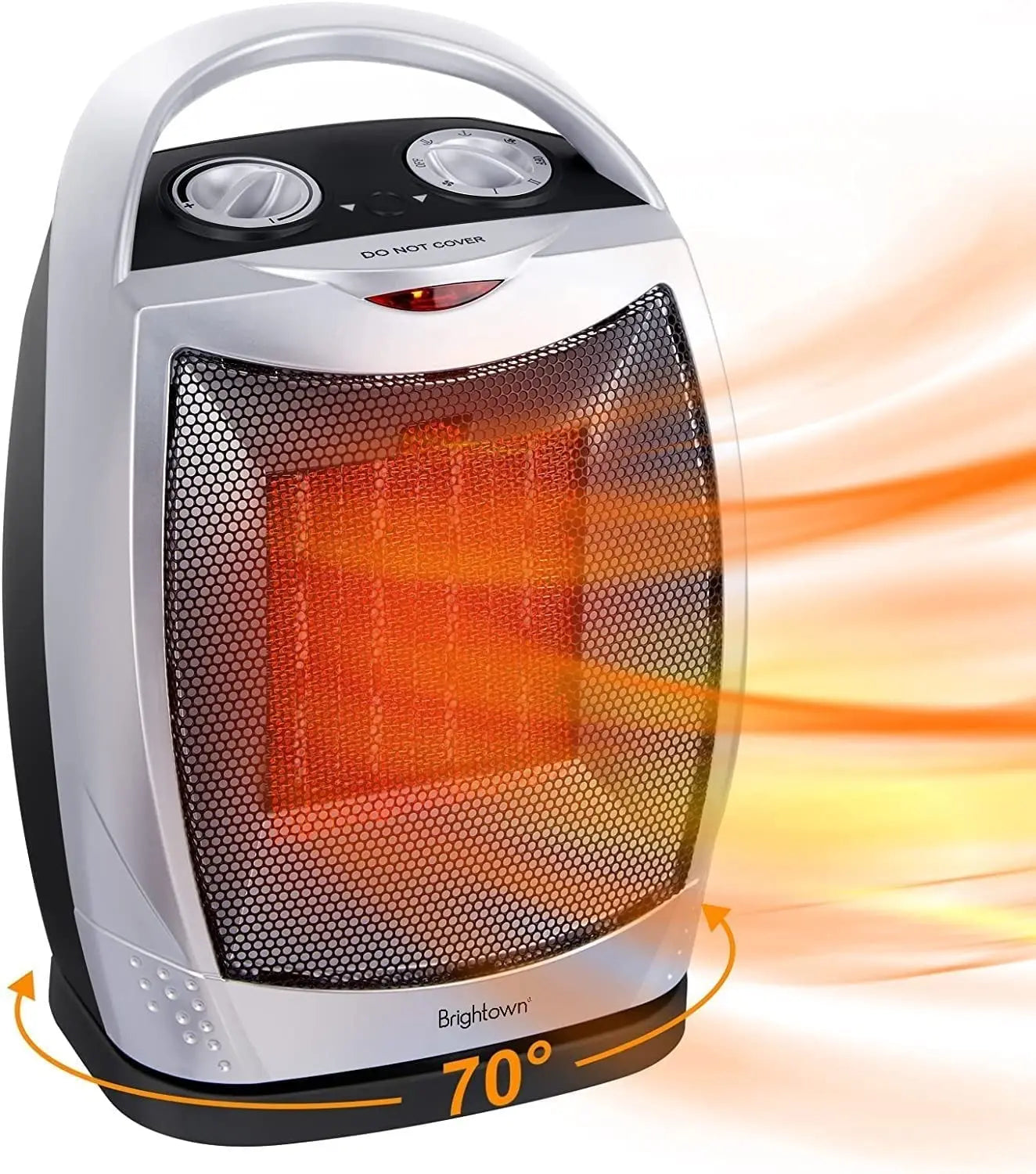 Portable 1500W Ceramic Space Heater with Safety Features Brightown