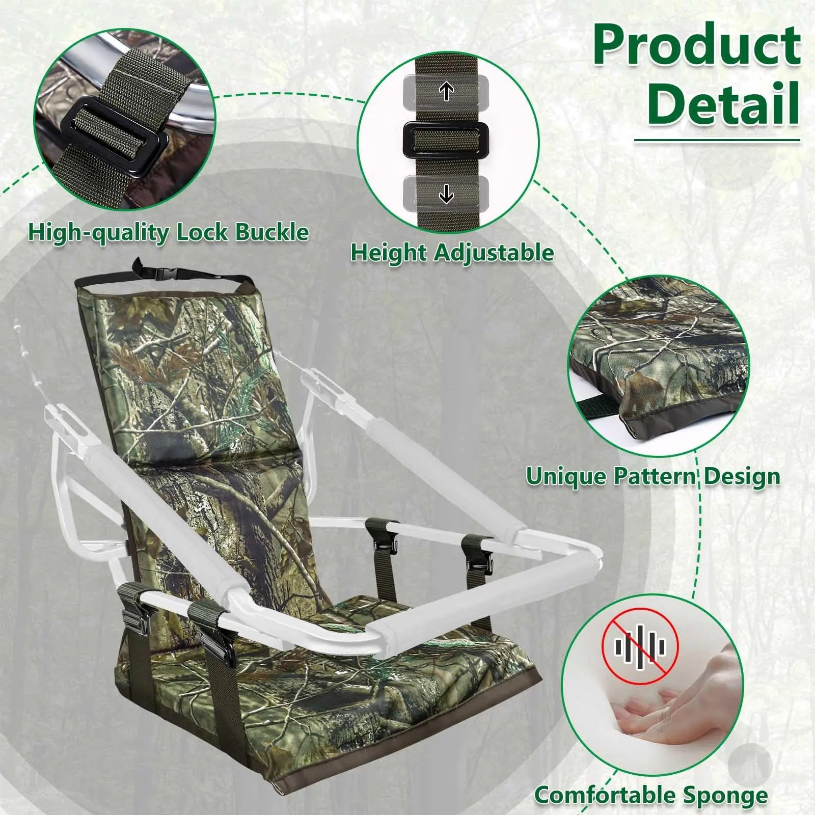 UQM Adjustable Tree Stand Seat Replacement – Comfortable & Lightweight UQM