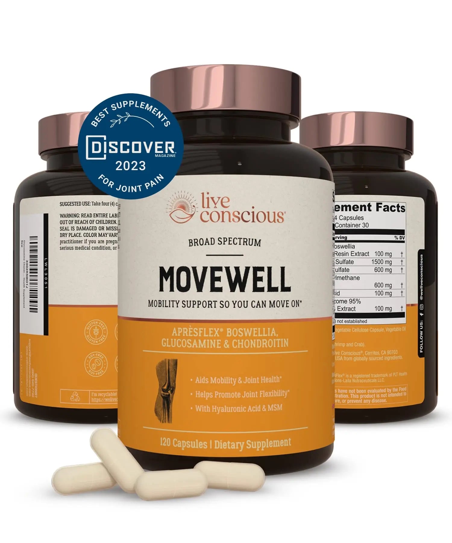 Live Conscious MoveWell Joint Support Supplement Live Conscious